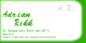 adrian rikk business card